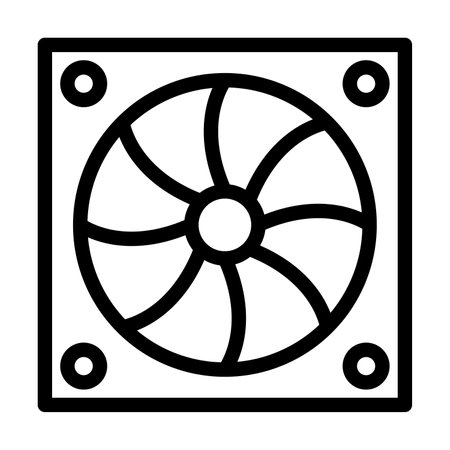 Computer Fan Vector Thick Line Icon For Personal And Commercial Use.の写真素材