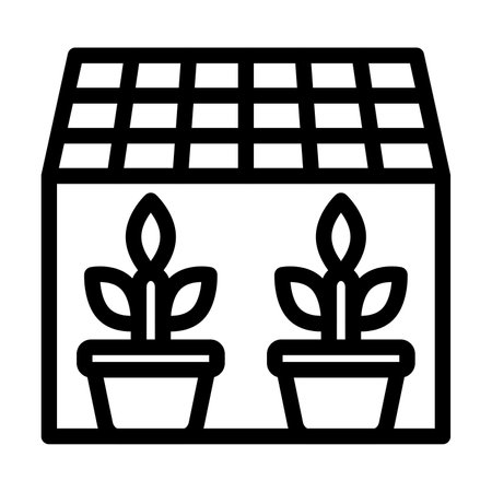 Greenhouse Vector Thick Line Icon For Personal And Commercial Use.の写真素材