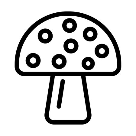 Mushroom Vector Thick Line Icon For Personal And Commercial Use.の写真素材