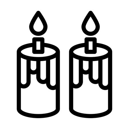 Candles Vector Thick Line Icon For Personal And Commercial Use.の写真素材
