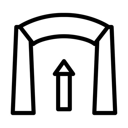 Entrance Vector Thick Line Icon For Personal And Commercial Use.のイラスト素材