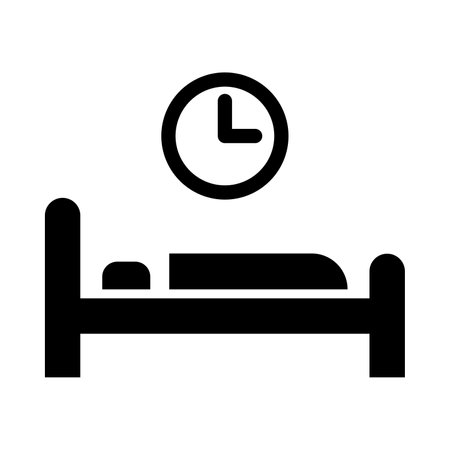 Bed Time Vector Glyph Icon For Personal And Commercial Use.の写真素材