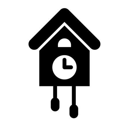 Cuckoo Clock Vector Glyph Icon For Personal And Commercial Use.の写真素材