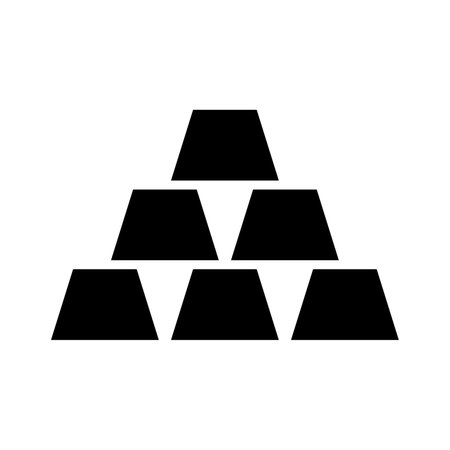 Gold Bar Vector Glyph Icon For Personal And Commercial Use.の写真素材