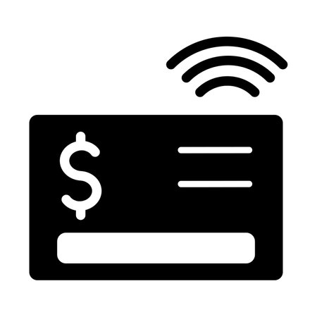 Contactless Vector Glyph Icon For Personal And Commercial Use.の写真素材