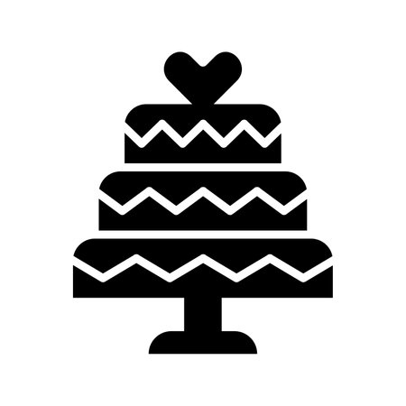 Wedding Cake Vector Glyph Icon For Personal And Commercial Use.の写真素材