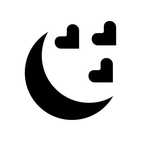Honey Moon Vector Glyph Icon For Personal And Commercial Use.の写真素材