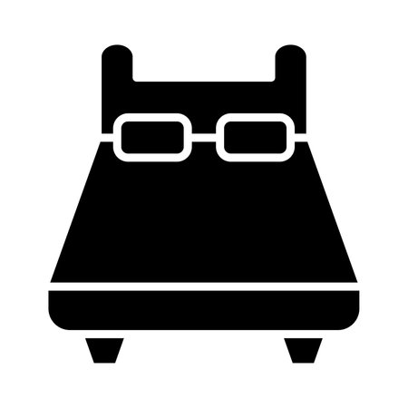 Double Bed Vector Glyph Icon For Personal And Commercial Use.の写真素材