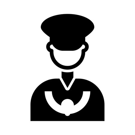 Pilot Vector Glyph Icon For Personal And Commercial Use.の写真素材