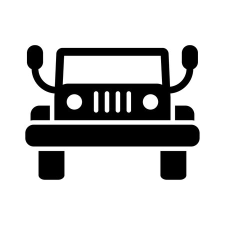 Military vehicle Vector Glyph Icon For Personal And Commercial Use.の写真素材