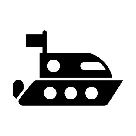 Speed Boat Vector Glyph Icon For Personal And Commercial Use.の写真素材