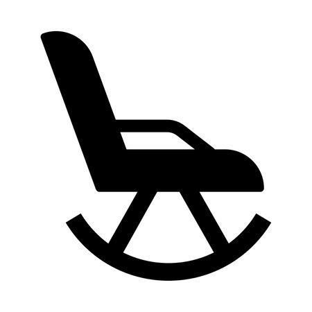 Rocking Chair Vector Glyph Icon For Personal And Commercial Use.の写真素材