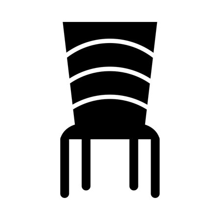 Dining Chair Vector Glyph Icon For Personal And Commercial Use.の写真素材