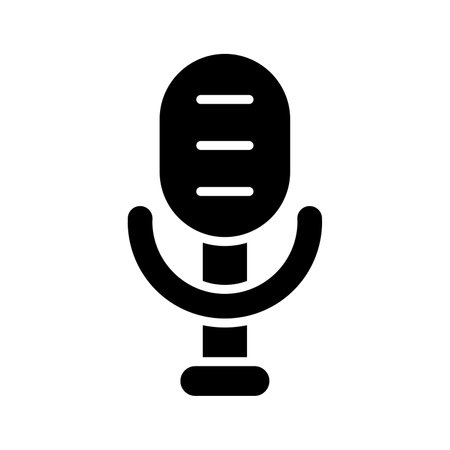 Podcast Vector Glyph Icon For Personal And Commercial Use.のイラスト素材