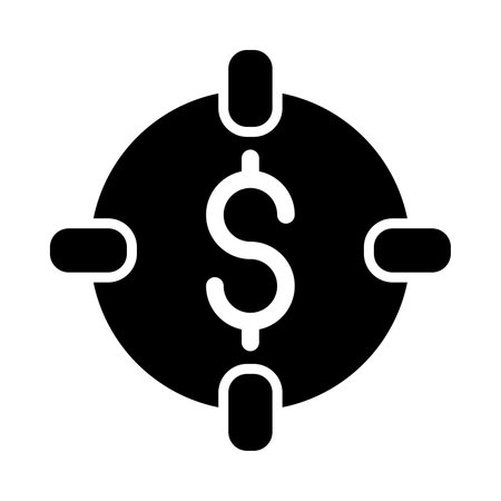 Target Vector Glyph Icon For Personal And Commercial Use.のイラスト素材