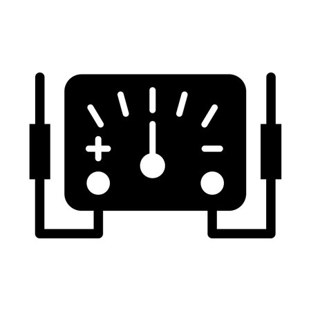 Voltage Indicator Vector Glyph Icon For Personal And Commercial Use.のイラスト素材