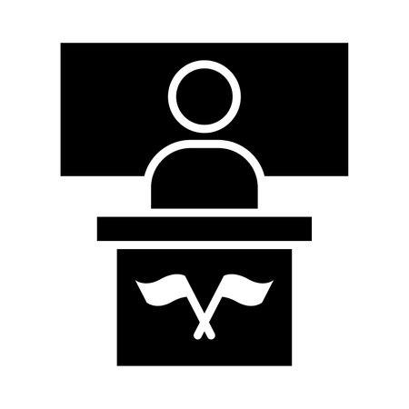 Politician Vector Glyph Icon For Personal And Commercial Use.のイラスト素材