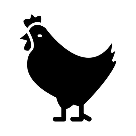 Chicken Vector Glyph Icon For Personal And Commercial Use.のイラスト素材