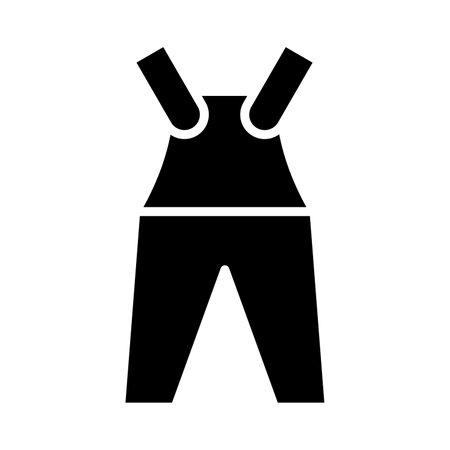 Overalls Vector Glyph Icon For Personal And Commercial Use.のイラスト素材