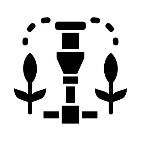Irrigation System Vector Glyph Icon For Personal And Commercial Use.のイラスト素材