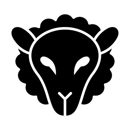 Sheep Vector Glyph Icon For Personal And Commercial Use.のイラスト素材