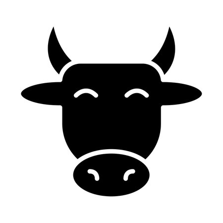 Cow Vector Glyph Icon For Personal And Commercial Use.のイラスト素材
