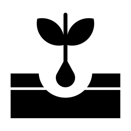 Grow Plant Vector Glyph Icon For Personal And Commercial Use.のイラスト素材