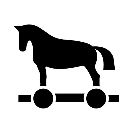 Trojan Horse Vector Glyph Icon For Personal And Commercial Use.のイラスト素材