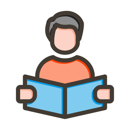 Learn Vector Thick Line Icon For Personal And Commercial Use.のイラスト素材