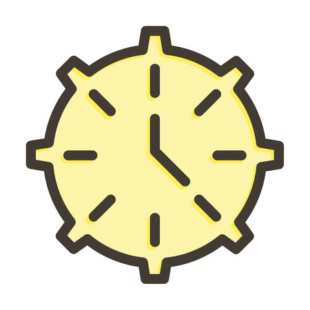 Time Save Vector Thick Line Icon For Personal And Commercial Use.のイラスト素材