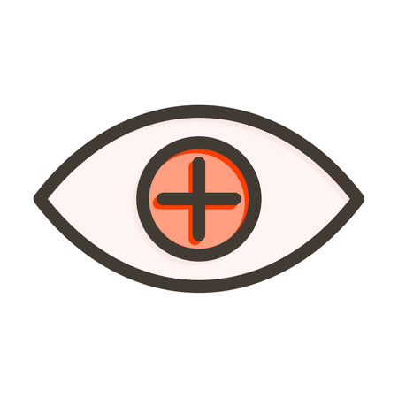 Eye Care Vector Thick Line Icon For Personal And Commercial Use.のイラスト素材