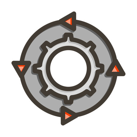 Process Vector Thick Line Icon For Personal And Commercial Use.のイラスト素材