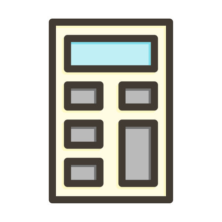 Calculate Thick Line Filled Colors For Personal And Commercial Use.のイラスト素材