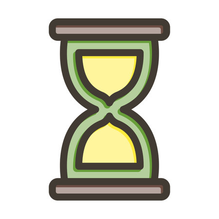 Hourglass Thick Line Filled Colors For Personal And Commercial Use.