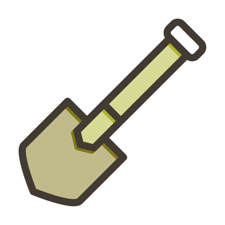 Shovel Thick Line Filled Colors For Personal And Commercial Use.のイラスト素材