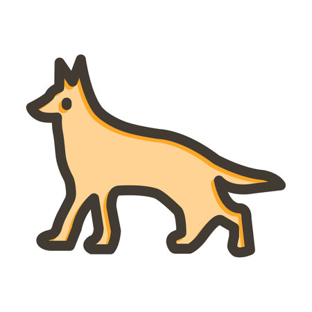 Dog Thick Line Filled Colors For Personal And Commercial Use.のイラスト素材