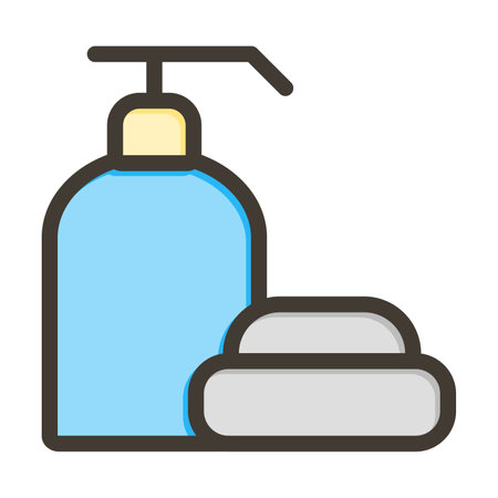 Liquid Soap Thick Line Filled Colors For Personal And Commercial Use.のイラスト素材