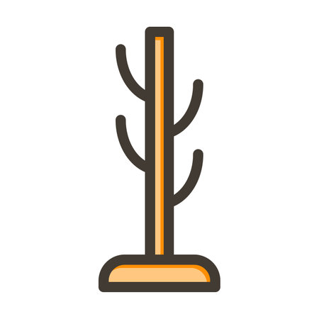 Coat Rack Thick Line Filled Colors For Personal And Commercial Use.のイラスト素材