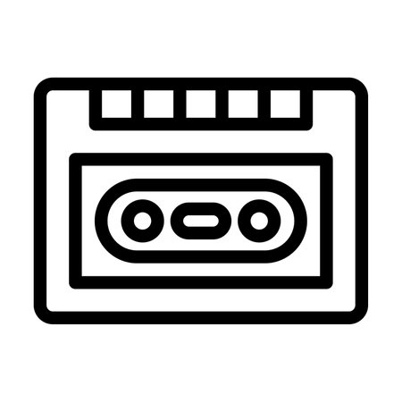 Tape Recorder Vector Thick Line Icon For Personal And Commercial Use.のイラスト素材