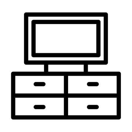 Cabinet Vector Thick Line Icon For Personal And Commercial Use.のイラスト素材