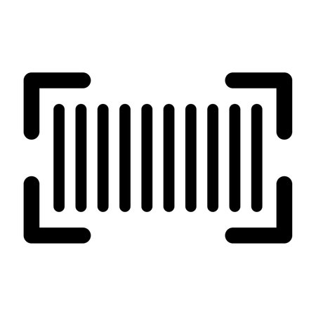 Barcode Vector Glyph Icon For Personal And Commercial Use.のイラスト素材
