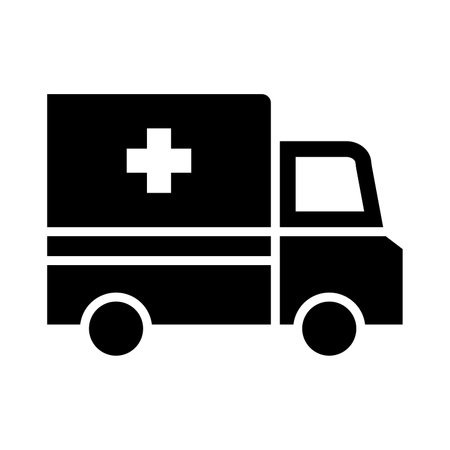 Ambulance Vector Glyph Icon For Personal And Commercial Use.のイラスト素材