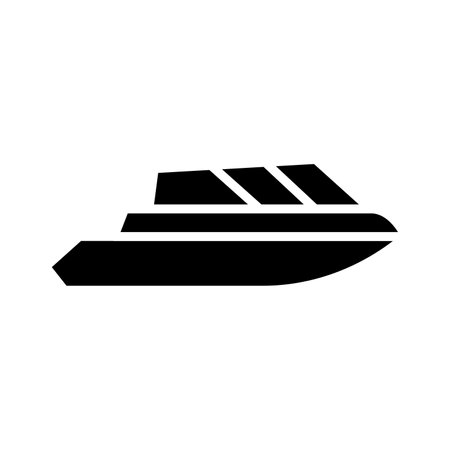 Small Yacht Vector Glyph Icon For Personal And Commercial Use.のイラスト素材
