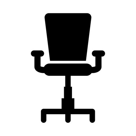 Desk Chair Vector Glyph Icon For Personal And Commercial Use.のイラスト素材