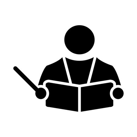 Teacher Vector Glyph Icon For Personal And Commercial Use.のイラスト素材