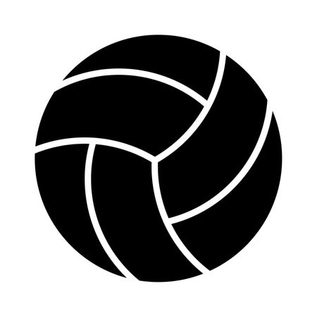 Volleyball Vector Glyph Icon For Personal And Commercial Use.のイラスト素材