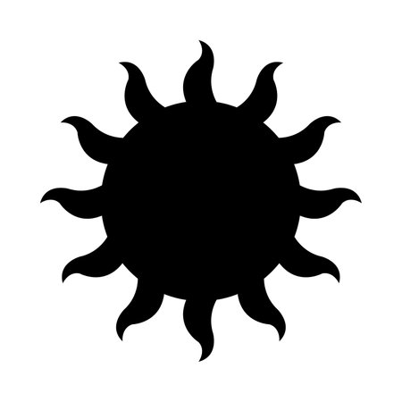 Sun Vector Glyph Icon For Personal And Commercial Use.のイラスト素材