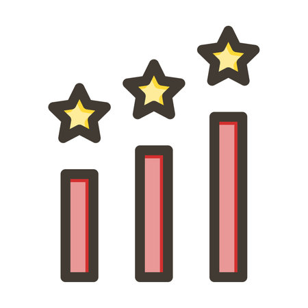 Web Rating Thick Line Filled Colors For Personal And Commercial Use.のイラスト素材