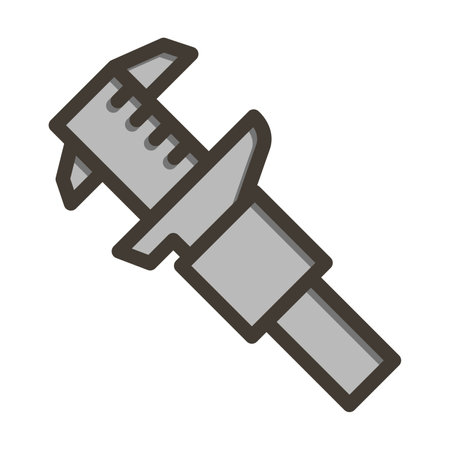 Caliper Thick Line Filled Colors For Personal And Commercial Use.のイラスト素材