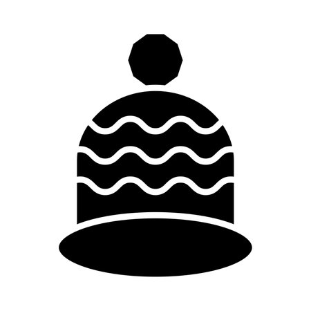 Winter Hat Vector Glyph Icon For Personal And Commercial Use.のイラスト素材